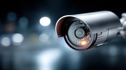 Security Camera Surveillance System with Night Vision and Bokeh Background