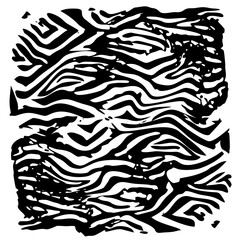 Vector illustration of a vintage tiger head pattern with black lines and seamless texture suitable for textile print design or artistic wallpaper decoration