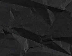 Black crumpled paper texture