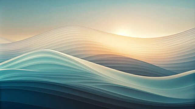 Abstract layered hillscape