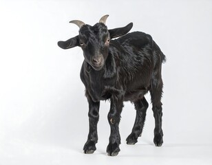 Black kid goat, studio shot