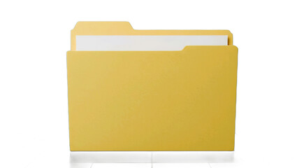 yellow folder isolated on white