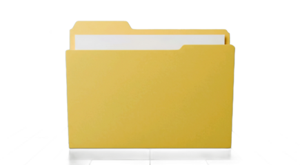 yellow folder isolated on white