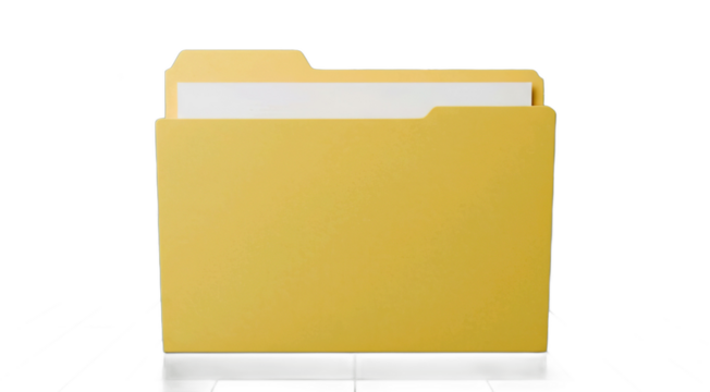 yellow folder isolated on white