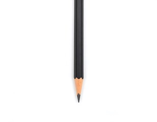 Black pencil on white background