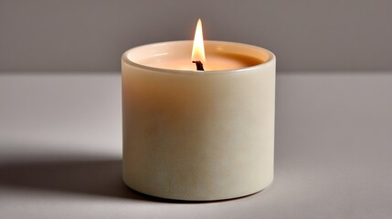   A photo of a candle with light emanating from it, illuminating the surrounding area and casting a distinct shadow