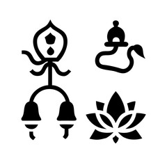 Korean Culture Vector Icons – Traditional & Modern Symbols Illustration Set