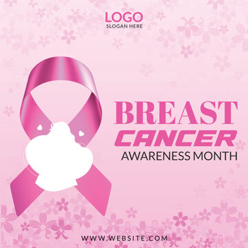 Breast Cancer Day Social Media Post Banner Template