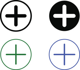 Obraz premium Plus Icon set. Additional sign. Health symbol icon