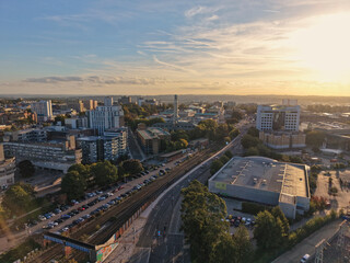 Aerial View of Central Southampton, UK – Urban Landscape and Waterfront Architecture