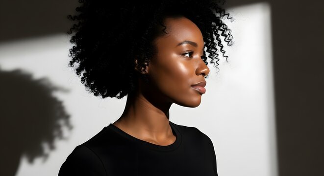 Young Woman's Bust Shot Portrait, Smiling Confidently, Professional Headshot, Studio Lighting