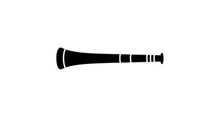 Vintage telescope silhouette classic nautical navigation tool illustration Flat design vector illustration white background.