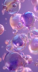 Abstract, iridescent bubbles, vibrant colors