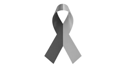 Blue and yellow ribbon on isolated on white background