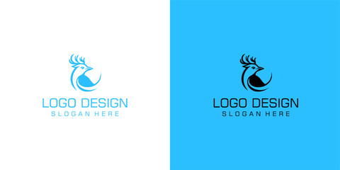 Cute Baby Canary Bird Tweet Singing on Tree Branch Leaf Simple Silhouette logo design