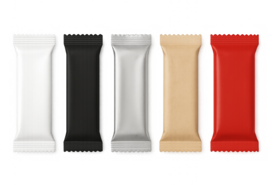 Product packaging mockup set snack candy bar