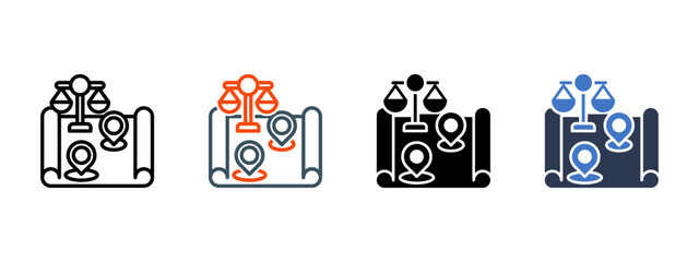 Zoning Regulations multiple icon style vector illustration