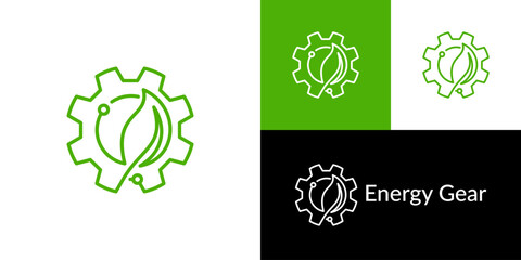 Green Energy Gear – Renewable Innovation Logo