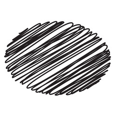 Dark, circular scribbles create a textured, abstract design on a black background.
