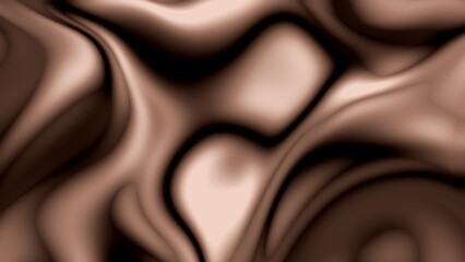 Mocha latte fluid abstract background glossy soft waves texture