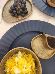 Minimalist organic ceramic tableware for the kitchen