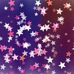 Colorful star patterns in soft gradient background  