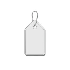 Fototapeta premium Blank Price Tag Label with String Attached and Shadow Simple Design