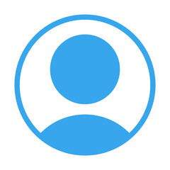 User profile icon set. profile avatar icon vector, User account profile black and blue circle in flat style , social media profile photo icon symbol