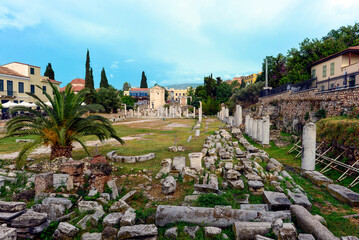 Die r&ouml;mische Agora in der Altstadt von Athen (Griechenland)