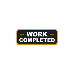 Work accomplished badge for successful project completion
