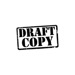 Official draft copy stamp for documents