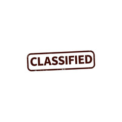 Official CLASSIFIED stamp for important documents