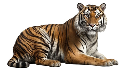 Powerful tiger resting,  a striking portrait