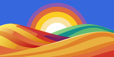 abstract colorful background with rainbow