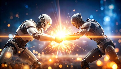 Robots Fighting with Energy Sparks Technology and Future Concept