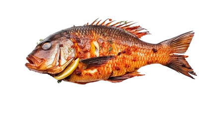 Roasted fish with lemon