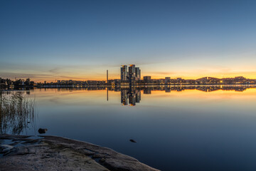 Helsinki sunset by the sea