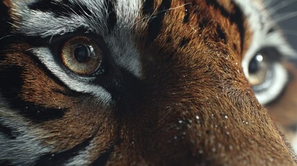Create a high-quality, viral, realistic-type, and detailed image from the front angle of the tiger's eye from a close-up front angle, the image is in realistic style with high-quality details
