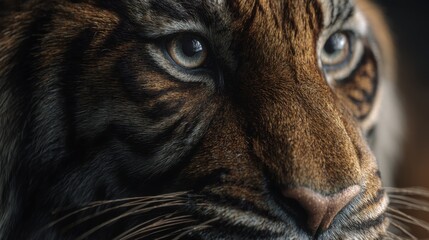Create a high-quality, viral, realistic-type, and detailed image from the front angle of the tiger's eye from a close-up front angle, the image is in realistic style with high-quality details
