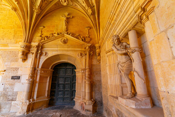 Cloister of the Monastery of San Zoilo in Carri&oacute;n de los Condes, Tierra de Campos Region, Province of Palencia, Castile and Le&oacute;n, Spain, Europe