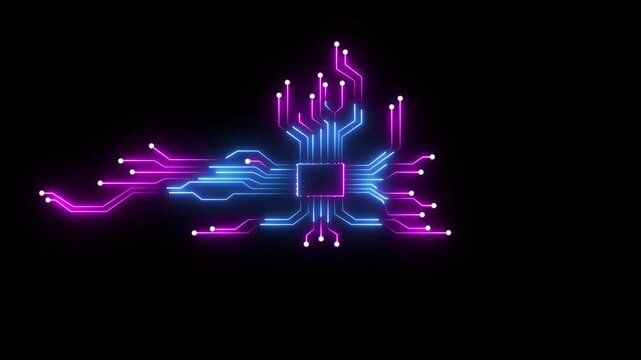Abstract digital line data background connecting technology concept Abstract technological artificial concept. neon line data concept animation.