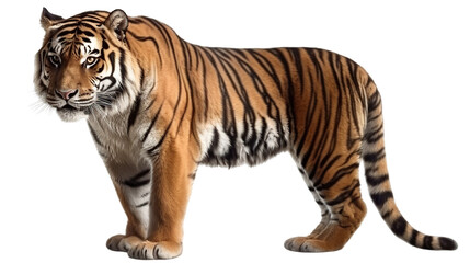 Tiger portrait, side view