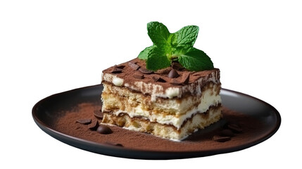 Tiramisu slice on a plate (2)