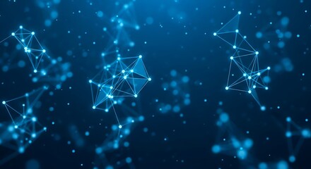 Abstract blue network connection futuristic digital technology background