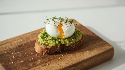 toast with avocado and poached egg