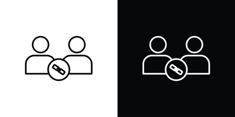 Affiliate link icon in black and white linear versions