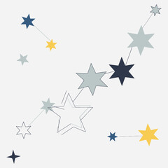 Obraz premium Celestial Symphony An Artistic Star Constellation in Serene Colors
