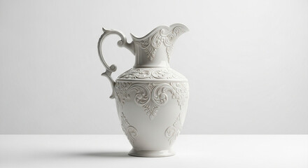 antique vase on white background