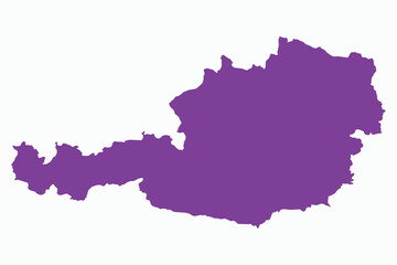 Fototapeta premium Vector graphic artwork suitable for print and web containing flat detailed map of AUSTRIA