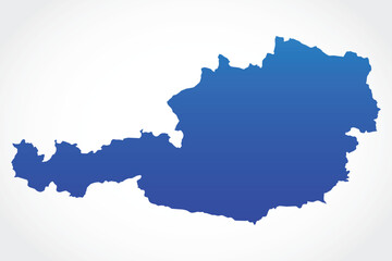 Fototapeta premium Vector graphic artwork suitable for print and web containing flat detailed map of AUSTRIA